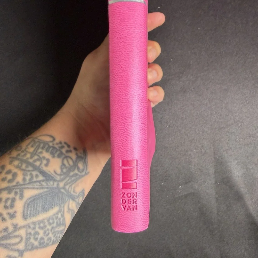 New NIV Pink Faith Over Fear Devotional Journal Leathersoft Guided Writing